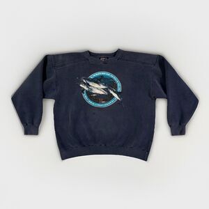 Vintage 90’s Galt Crew Endangered Dolphins Crewneck Pullover Sweatshirt XL Blue